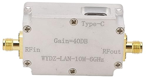 LNA-förstärkare, 40DB Förstärkning med Låg Brusförstärkare, 10M Till 6GHz Sändning LNA RF-effektförförstärkare eller FM-radio, Kontroller
