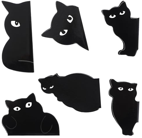 Sibba 6 Stück Magnetische Lesezeichen Süsse Katze Tiere Magnet Lesezeichen-Clips Magnetlesezeichen Kinder Magnet Seiten Markierungen Schreibwaren Geschenke für Schüler Lehrer Studenten Buchliebhaber