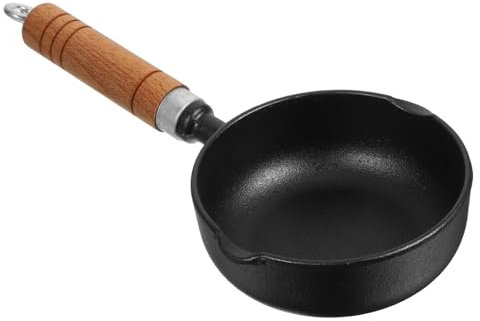 COLLBATH Sartén Antiadherente Mini Sartén De Hierro Fundido 400 Ml Olla Para Verter Aceite