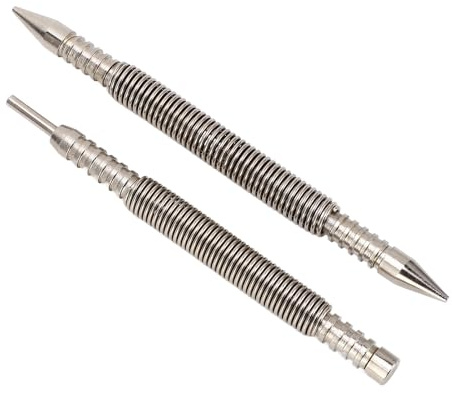 Set di Chiodini a Doppia Testa e Punzoni per Perni Cerniera Set di Chiodi a Molla in Acciaio con Cuscinetti per Legno Metallo Plastica, Leggero e Portatile, Facile Usare,