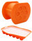Silicone Sausage Mold Non-Stick DIY Homemade Meat Strip Squeezer Sets Manual Sausage Machine with 7 Holes Sausage Filler Meat Maker for Kids Food Supplement, Jelly, Chocolate, BBQ (Orange)