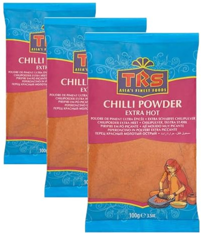 TRS - Guindilla extra picante en polvo - (1 X 100 GR) (Paquete de 3)