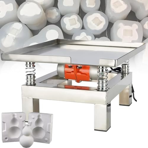 Tavolo vibrante in calcestruzzo in acciaio inossidabile 110 V/220 V, piccola banca di prova vibrante da 50 W, macchina vibrante con capacità di carico di 10 kg (220 V)