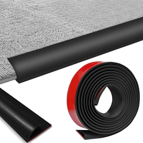 Modanatura autoadesiva per tappeti, profilo di transizione in PVC, 5 m, listello di transizione da tappeto a pavimento in legno, profilo di transizione autoadesivo per tappeti, moquette