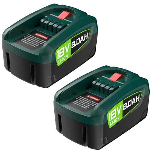 GGiking 2 × 8000mAh Ersatzakku für Bosch Akku 18v PBA/PSB/PSR Serie | Kompatibel mit Bosch Haus und Garten Gloria 18V Akku (Nicht kompatibel mit Unlimited Staubsauger)