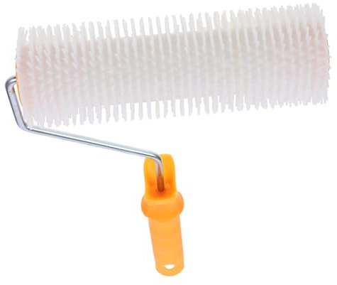 SHINEOFI Vent Spiked Roller Paint Brush Tool 9 Inch (23cm) 14mm Teeth Self Leveling Screed Flooring Roller for Epoxy Cement Floors Random Color