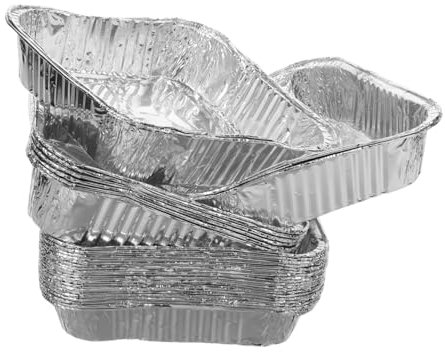 Warmhm 30pezzi Teglia Quadrata in Alluminio Profonda Teglia Da Forno Usa e Getta Per Arrosti e Cibo Vassoio in Alluminio Per Cuocere e Conservare