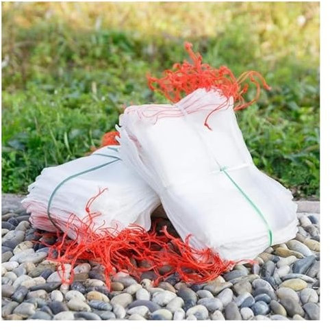VHTDFEVXO 10 Stück Pflanzbeutel for Schutz von Obst und Gemüse, Netzbeutel mit Kordelzug gegen Vögel, Gartengeräte zur landwirtschaftlichen Schädlingsbekämpfung(30cmx20cm)