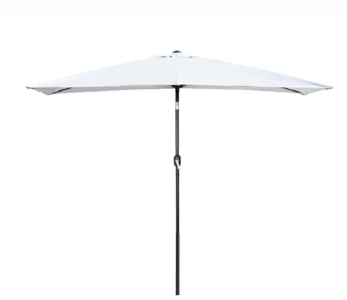 CMOLVUR Grand parasol rectangulaire avec manivelle, 2 x 1,6 m pour jardin, pelouse, plage, piscine, terrasse, arrière-cour