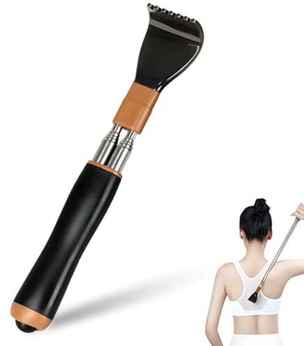 GNALIA Rascador Espalda Telescópico, 1 Unidad, Rascador Trasero Eléctrico, Regalo Para Hombres, Color Negro, Tamaño 22-54Cm