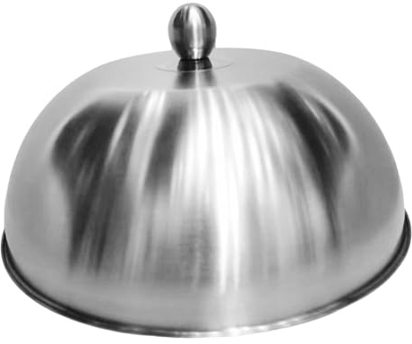 Fenteer Cloche à Burger Couvercle Dôme en INOX Cloche de Cuisson Couvercle pour Fromage Garde Les Aliments Au Chaud et Protège Adapté pour Gril Plancha et Po, 31 Cm X 31 Cm X 11.5