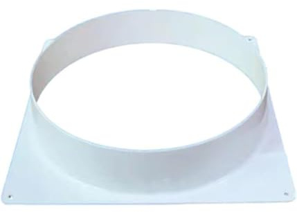 1 x White Vent Duct Connector Flange DIY Duct Connector 250mm Suitable for HVAC Systems Suitable for Connecting to an Extractor Fan