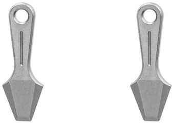 Kueohse 2X Titanium Pry Bar Mini Titanium Alloy Crowbar Keychain Pendant Tool Silver