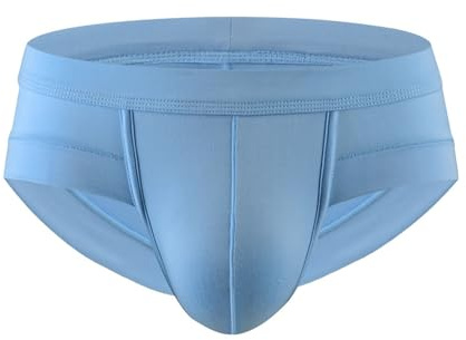 Generiska herrunderkläder, låg midja, snörning bikiniunderbyxor, triangulära byxor, sexiga, andas, ungdomar, vita kalsonger med låg midja, boxershorts, blå, Ljusblå, 3XL