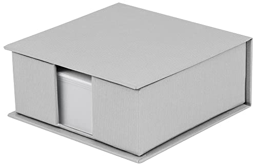Rössler SOHO Zettelkasten | Notizzettel-Box | Schreibtisch-Organizer | Büro-Zubehör | Schreibtisch Deko | Homeoffice Ausstattung | 110x46x110mm | 1 Stück | Farbe: Grau | Stone