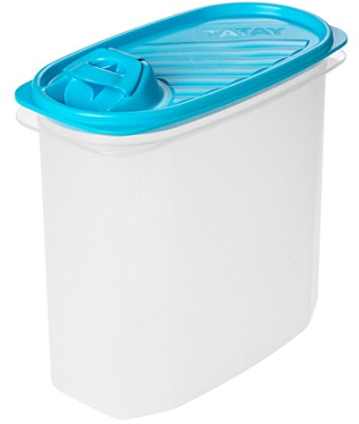 Tatay Porta Gazpacho y Alimentos Fresh, 2L de Capacidad, Libre de BPA, Apto Lavavajillas y Microondas, Color Azul, 1 unidad Medidas 18,4 x 9,7 x 19 cm