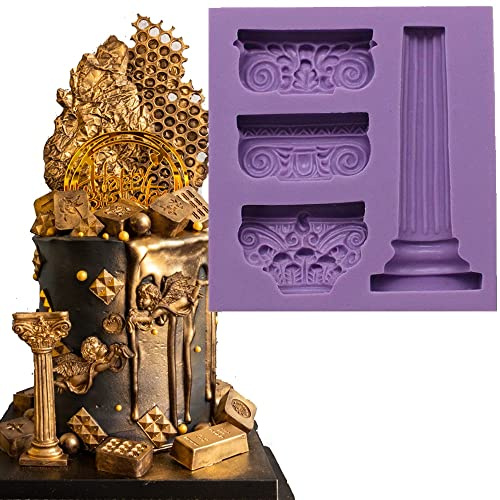 Anyana 3D Roman Column Greek marble Pillar mould cake Fondant gumpaste mold