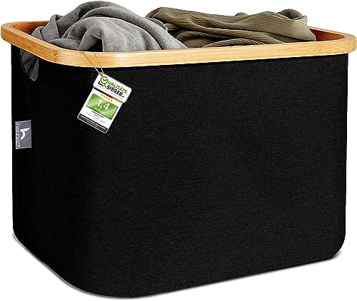 Wäschekorb, Aufbewahrungsbox, aus Stoff, ohne Deckel, 40 l, nützliches Regal, Kallax-Körbe, Wäschekorb, für Kinder, Kleiderkorb, Bambus, Aufbewahrungsbox, Würfel, Spielzeug, faltbar
