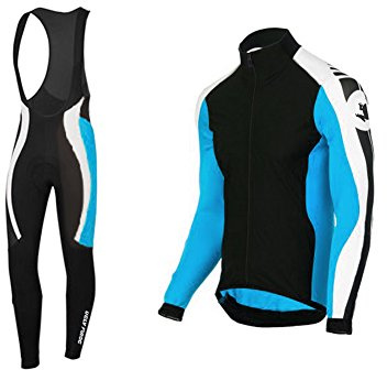 Uglyfrog Herren Radtrikot Set Fahrrad Trikot Langarm & Radhose mit Sitzpolster Fahrradbekleidung MTB Sportanzug Fleecefutter für Herbst Winter