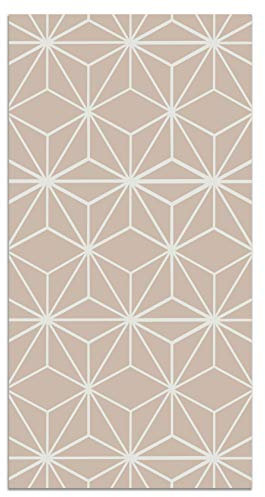 Panorama Tappeto Vinile Cucina Bagno - Varie Dimensioni - (Stelle Geometriche Rosa 80x150 cm)