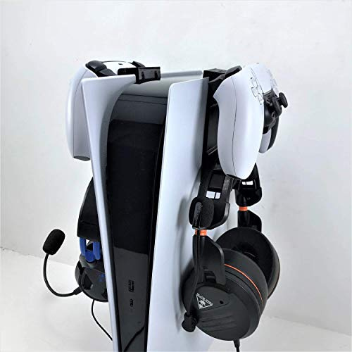 3D Cabin Halterung kompatibel mit PS5 Controller & Kopfhörer Konsole Halterung Halterung für PlayStation 5 Digital oder Disc DualSense (links und rechts) Schwarz [video game]