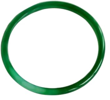 YZDKJ Natürliche grüne Jade armle Charme schmuck Frauen handgeschnitzte jadeeite Armband armreifen for Frauen männer Mode zubehör (Gem Color : Green, Metal Color : 60-62mm)