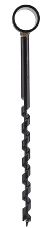 Zerodis Taladro de barrena manual, taladro de supervivencia de larga vida útil, acero al carbono incisivo negro para carpintería 10-230 mm