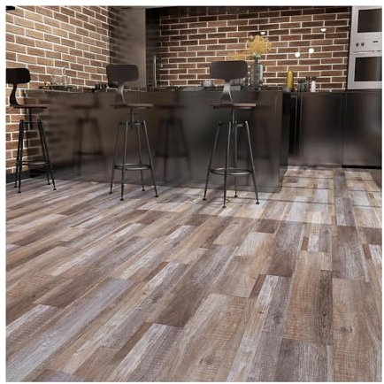 Pavimenti in vinile – Pavimenti autoadesivi per pavimenti, 2 mm, 36 pezzi, impermeabili, per cucina, soggiorno (5,02 m², blocco di quercia)