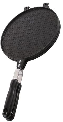 Mikikit Non Stick Mold Pan for Egg Omelets Multi-Functional Cone Press Machine Baking Pancake Maker Portable Waffle Maker