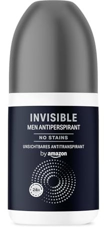 by Amazon, Deodorante roll-on Invisible antitraspirante da uomo, 1 x 75 ml
