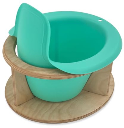 Easypisi Bömmi Set (Türkis) - das mobile Töpfchen für Babys mit praktischem Gestell zum Sitzen - Abhaltetöpfchen, Nachttopf für Kinder, Jungen/Mädchen, ab Geburt bis 24 Monate, MADE IN GERMANY
