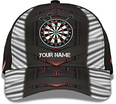 Baseballkappe Spiele 3D Personalisieren Sie Den Namen Mit Dart-Spiel Im Vintage-Stil Golf Caps Sport Basecap Casual Baseball Cap Für Herren, Damen, Reisen