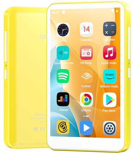 Oilsky 80GB MP3 Player with Bluetooth and WiFi, Mp3 & Mp4 Music Player with Spotify, Amazon Music, Deezer, Audible, Browser, 4.0 IPS Touch Screen Android Player with Speaker, FM Radio, Up to 512GB