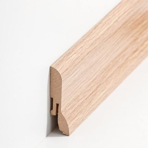 PROVISTON - Battiscopa in MDF, 20 x 60 x 2500 mm, anima in MDF, per incollare, viti e chiodi, 62,5 m, 25 pezzi