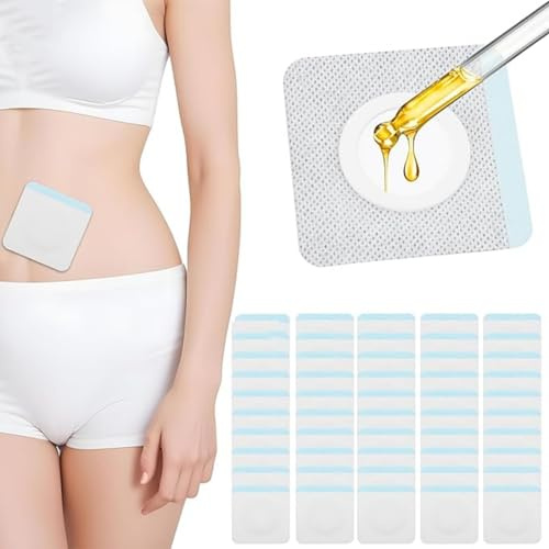 ﻿ZMShenMa 30 Pcs of Breathable Adhesive Patches, Plasters, Empty Patches, Acupoint Fixation Patches, Navel Patches, Empty Patches,7 * 7 Inner Diameter of 3CM.
