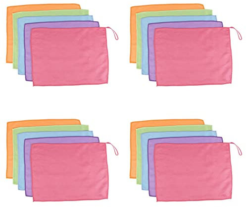 Qupdjxukis 20Pieces Fish Scale Rags Super Absorbents Microfiber Polishing Cleaning Cloths Reusable Glass Wiping Rags 30X40cm