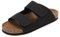 ARRIGO BELLO Sandals Men's Mules Sliders Adjustable Slippers with Velcro Arch Support Slides for Indoor Outdoor Size 7-11（12Black,11）