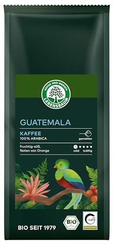 LEBENSBAUM Bio Guatemala Kaffee gemahlen, Bio Röstkaffee aus 100% Arabica-Bohnen, mild-kräftiger Geschmack, 250 g
