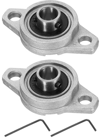 sourcing map 2pcs KFL000 Pillow Block Bearings 10mm Bore Bearing Units Zinc Alloy Flange Mounted Bearing Housing, P6(ABEC3)