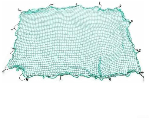 babominimer Gepäcknetz, strapazierfähig, 1,5 x 2 m, 1,5 x 1,8 m, 1,5 x 1,5 m, 2 x 3 m, 3 x 4 m, Schutzgitter für Pickup, LKW, Bett, Anhänger, Abdeckung, Anti-Fall-Sicherheitsnetz, Grün (1,5 x 1,5 m)