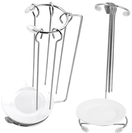 FUTUREORYY 2 Juegos Soportes Inoxidable para Brochetas de Barbacoa de Colgadores para Pinchos Resistentes y Fáciles de Limpiar Accesorios para Parrilla de Exterior