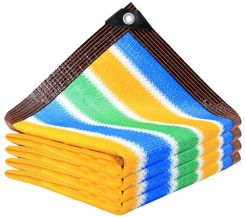 Rete Parasole con Occhielli 6x8m, Tenda a Vela Parasole, Resistente ai Raggi UV, Vela Ombreggiante Rettangolare, Antistrappo et Protezione da Sole, per Balcone, Campeggio, Esterno