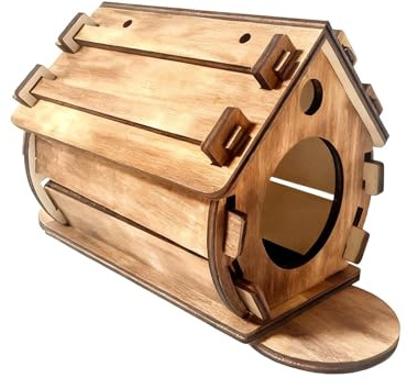 Kuntesetty Casa para Pájaros Exterior Nido Colgante de Madera Refugio Decorativo Caja Ventilada para Aves Pequeñas con Apariencia Creativa Y Material Duradero Ad, 20 X 10.5 X 12.5 Cm