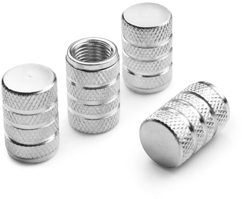 WENINETIES 4 Stück Auto Ventilkappen für Mercedes Benz SLK Sports Sportwagen (R172) 2011-2020, Ventilkappen Autoventil Metall Kappen Reifenventilkappen Staubschutz Ventildeckel,Silver