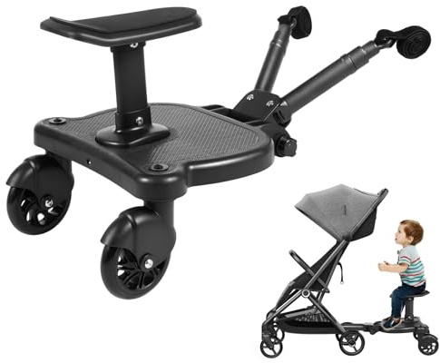 MEHOOSPVN Tavola per tutti i passeggini, tavola con sedile, pedana universale adatta per bambini di 2-6 anni, sicura, stabile e antiscivolo con un carico massimo di 55 libbre