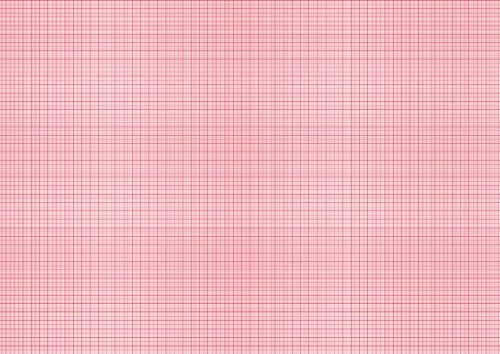 5 STÜCK Millimeterpapier Block DIN A3 (297 x 420 mm) 25 Blatt, (rot)