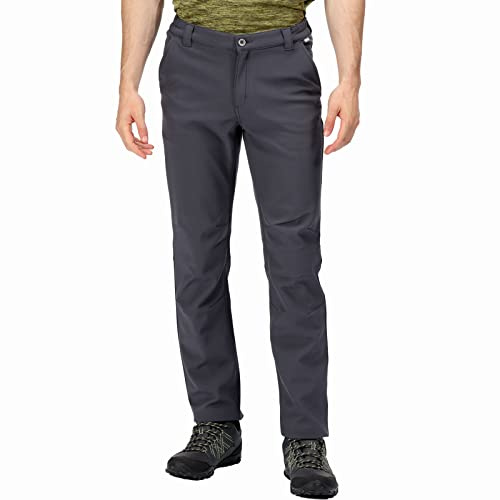 Regatta Fenton Pantalón Tejido Softshell Impermeable Trousers, Hombre, Seal Grey, 32