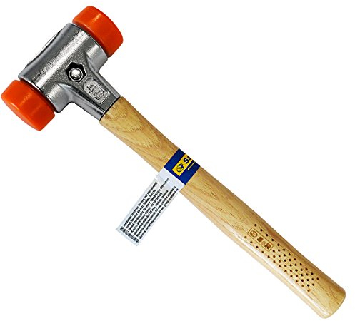 S&R Rubber Mallet 30mm – Soft-Face Mallet with PU Head & Hickory Handle | Professional & DIY Use