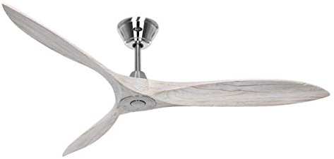 CasaFan ECO AIRSCREW Deckenventilator, Energiesparender Ventilator mit Massivholzflügeln & Propeller-Design, 6 Geschwindigkeiten & Fernbedienung, Leiser DC-Motor für Räume bis 40 qm, Ø 152 cm