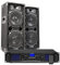 MAX28 Pack - Equipo para DJ, Sistema de megafonía, Conjunto de Altavoces para DJ de 1600 W y Amplificador de 700 W con Bluetooth, MP3, USB, Paquete MAX28 2 Altavoces pasivos, Sistema de megafonía